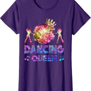 ABBA- Dancing Queen Ladies T-Shirt-Purple