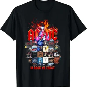 AC/DC -In Rock We Trust Album Covers T-Shirt -SS