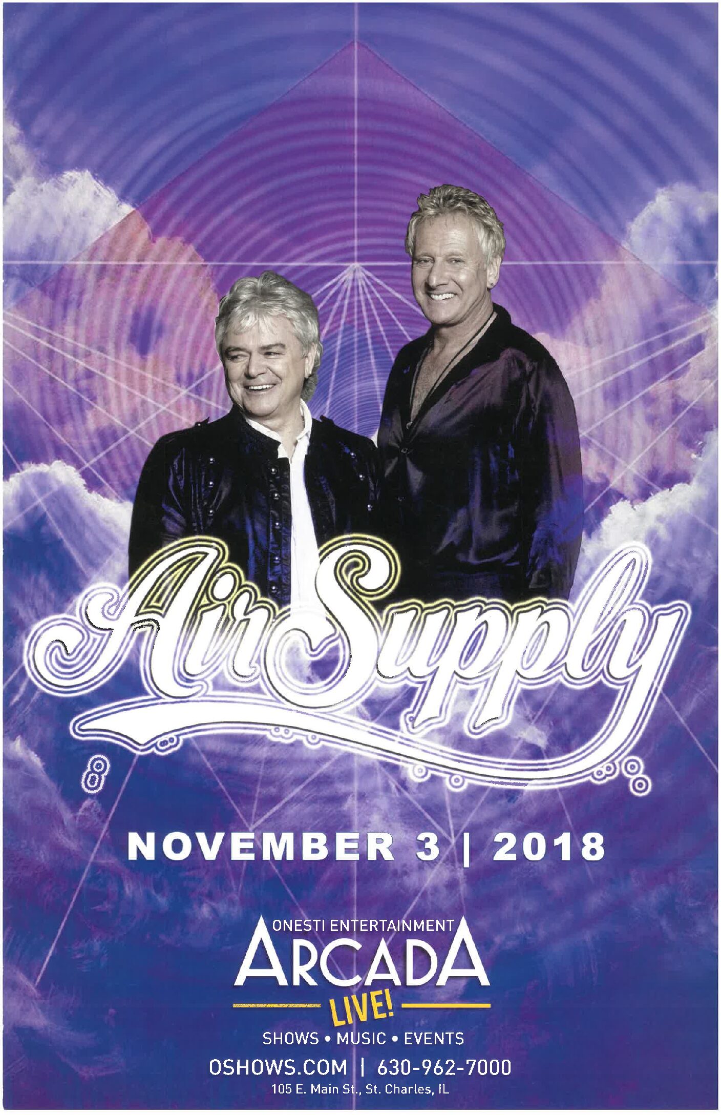Air Supply Poster-11/3/2018 (Unsigned Only)-ARC