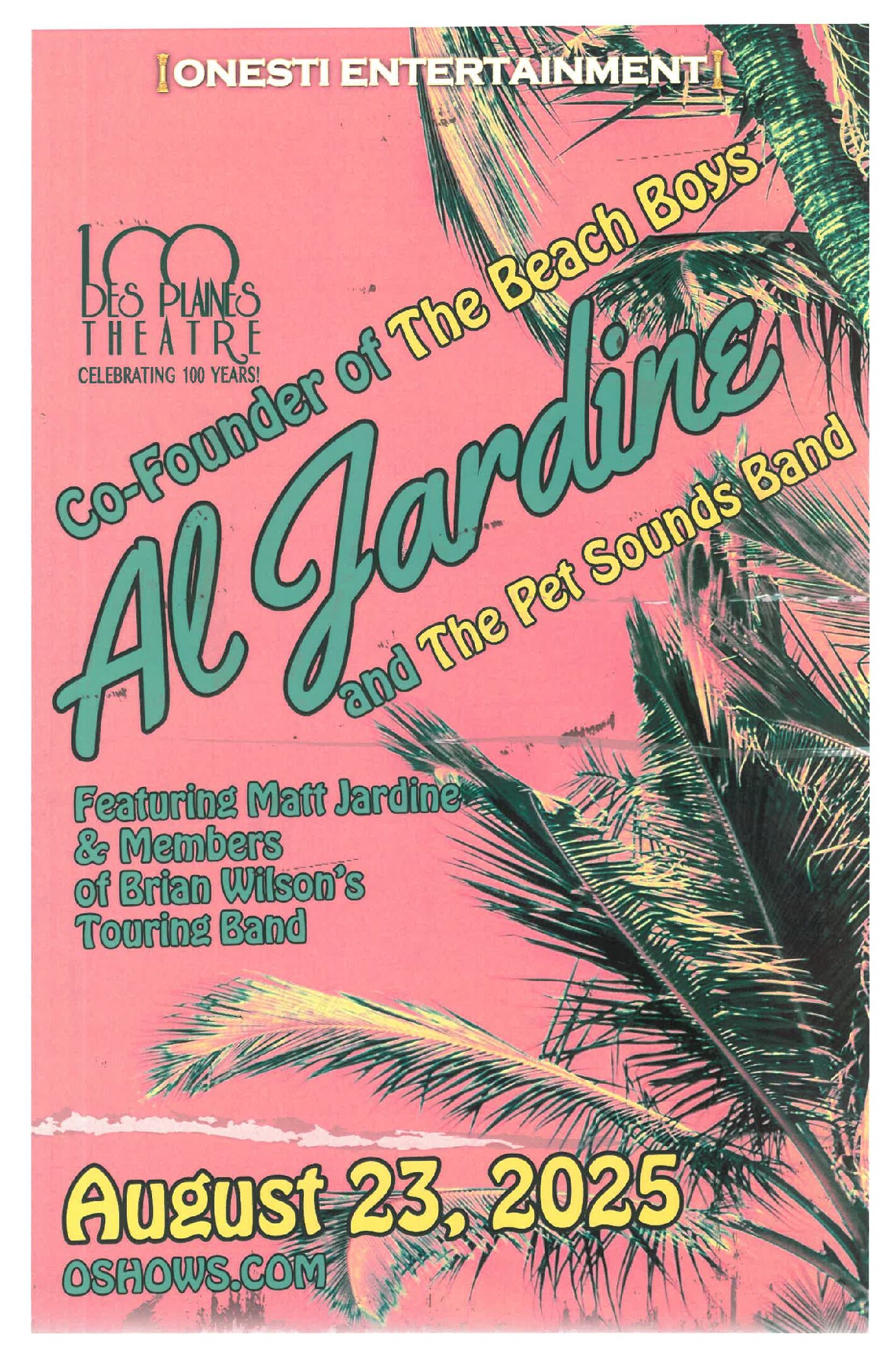 Al Jardine (Beach Boys) Poster 8/23/25 (Unsigned Only)-DP