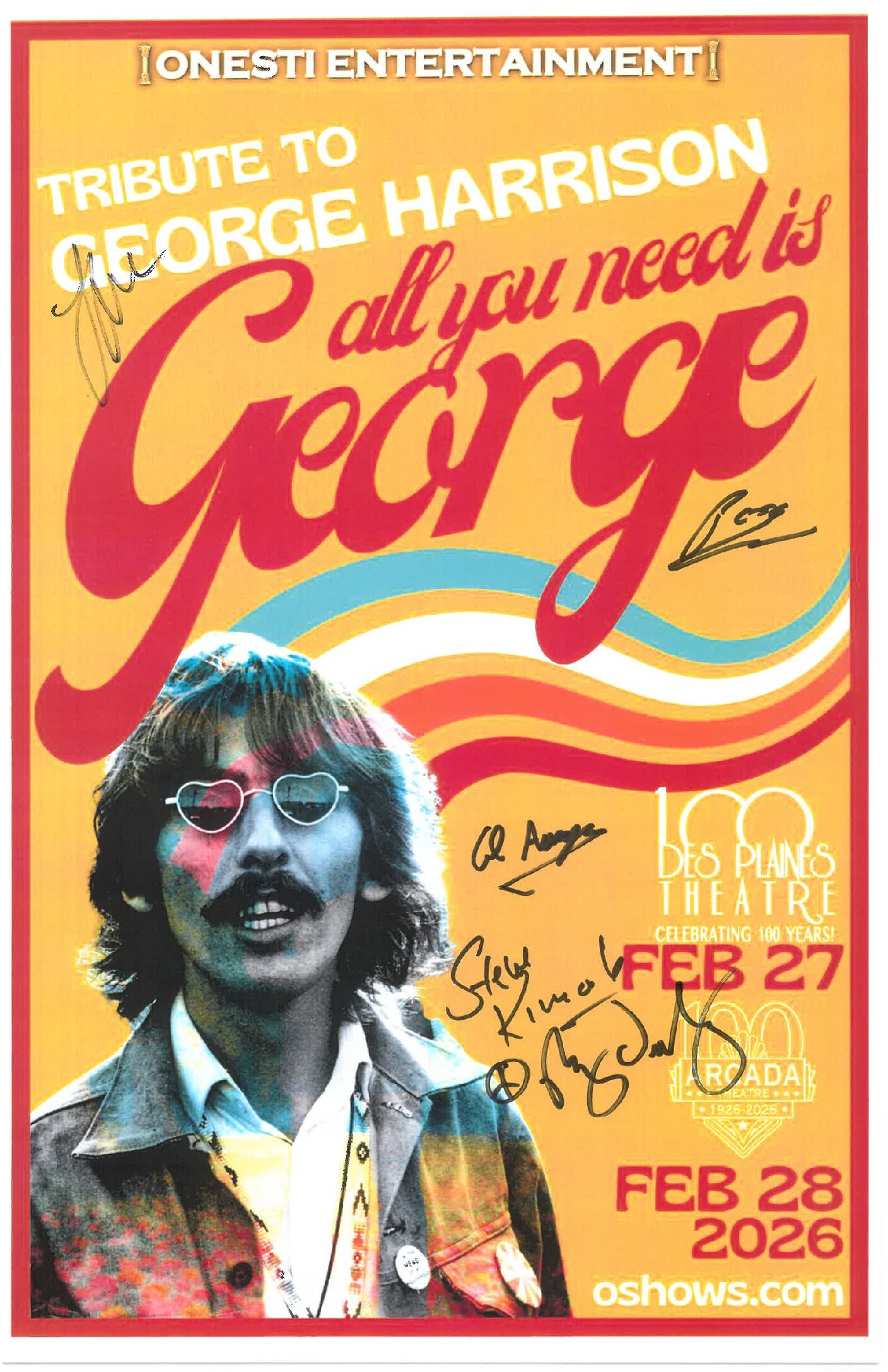 All You Need Is George (Tribute to George Harrison) Poster 02/27/26-DPT, 02/28/26-ARC