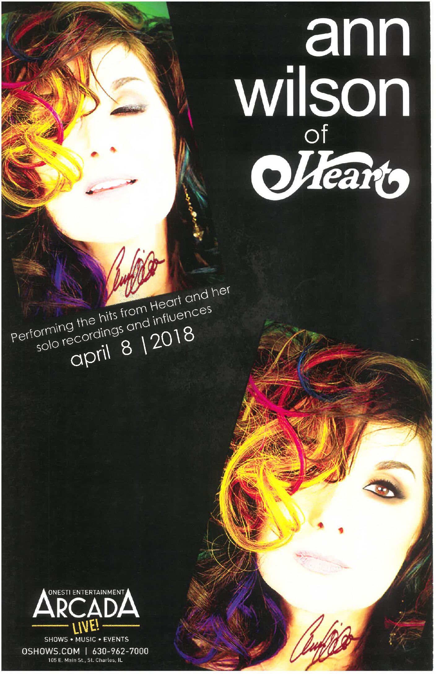 Ann Wilson of Heart Poster 04/08/18-ARC
