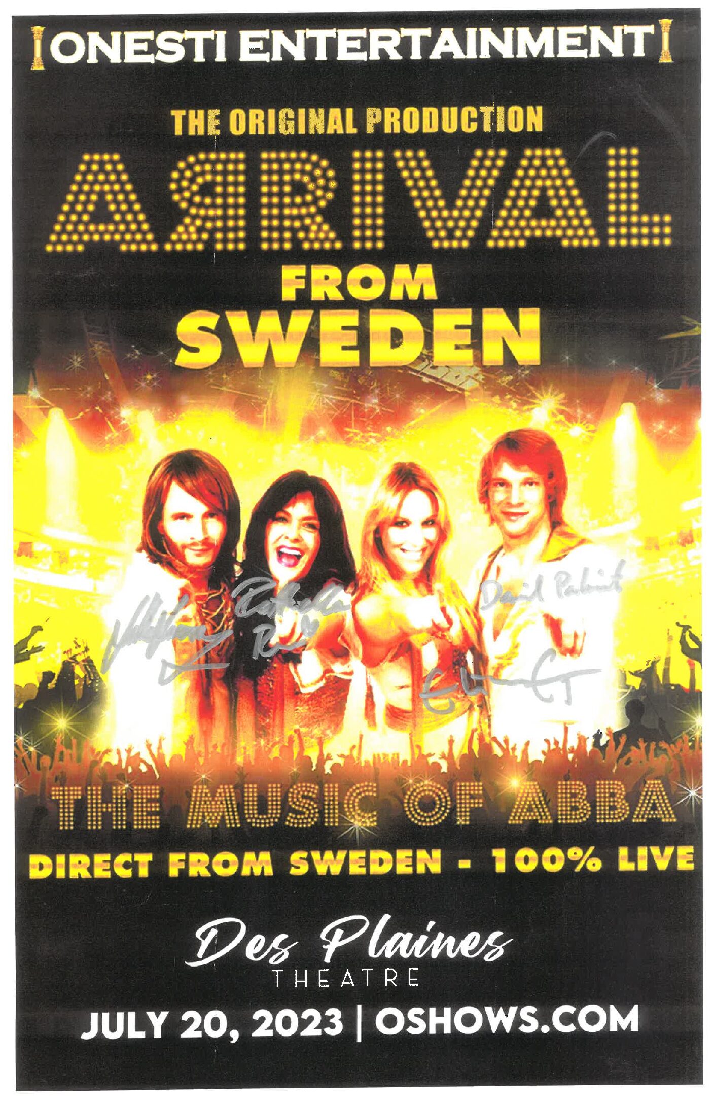 Arrival (Music of Abba) Poster-07/20/23-DPT