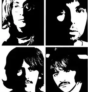 Beatles Stencil Portrait Magnet
