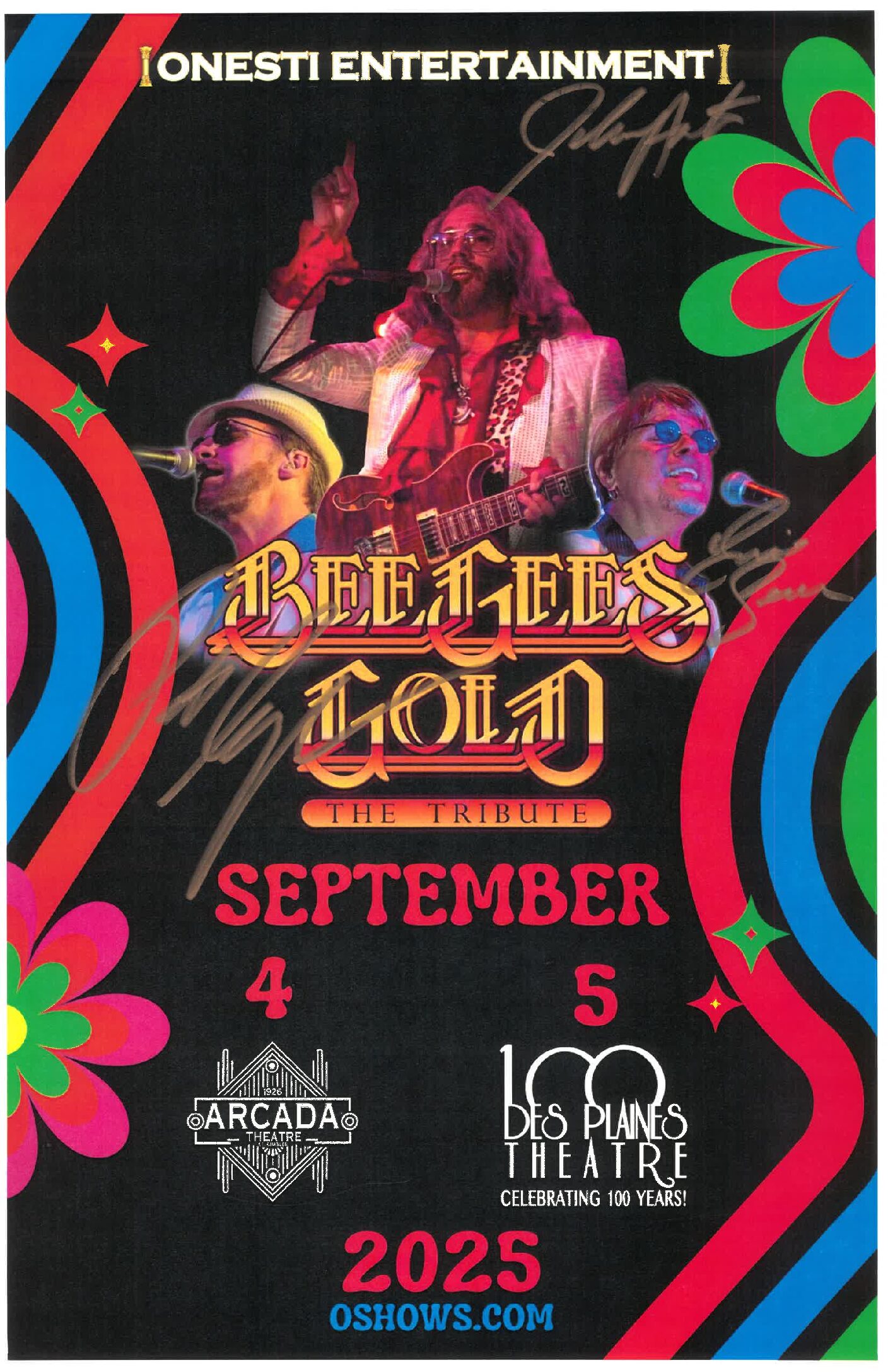 Bee Gees Gold Poster 9/4/25-ARC, 9/5/25-DPT