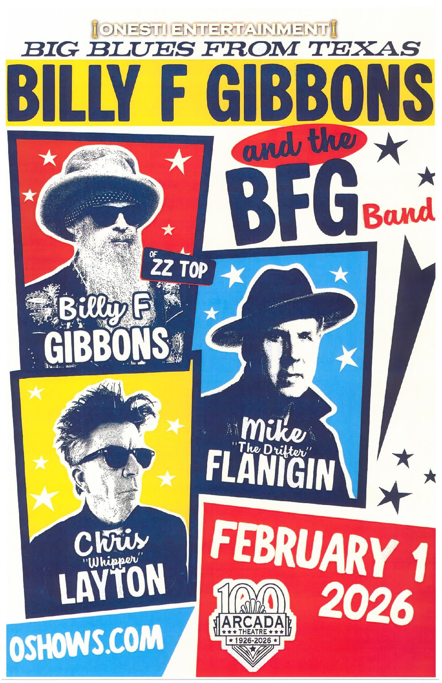 Billy Gibbons and the BFG's Poster 02/01/26-ARC