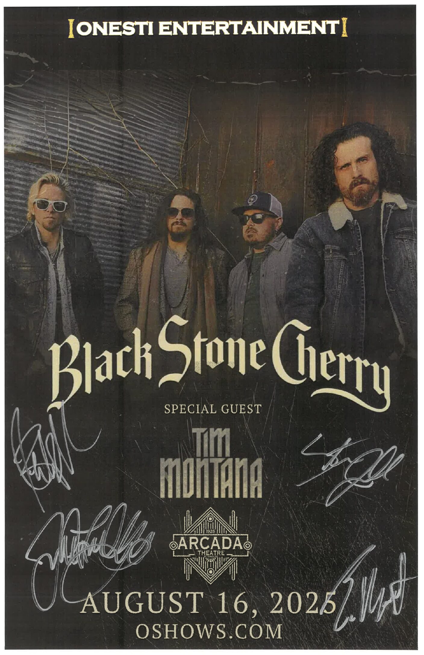 Black Stone Cherry Poster 8/16/25-ARC