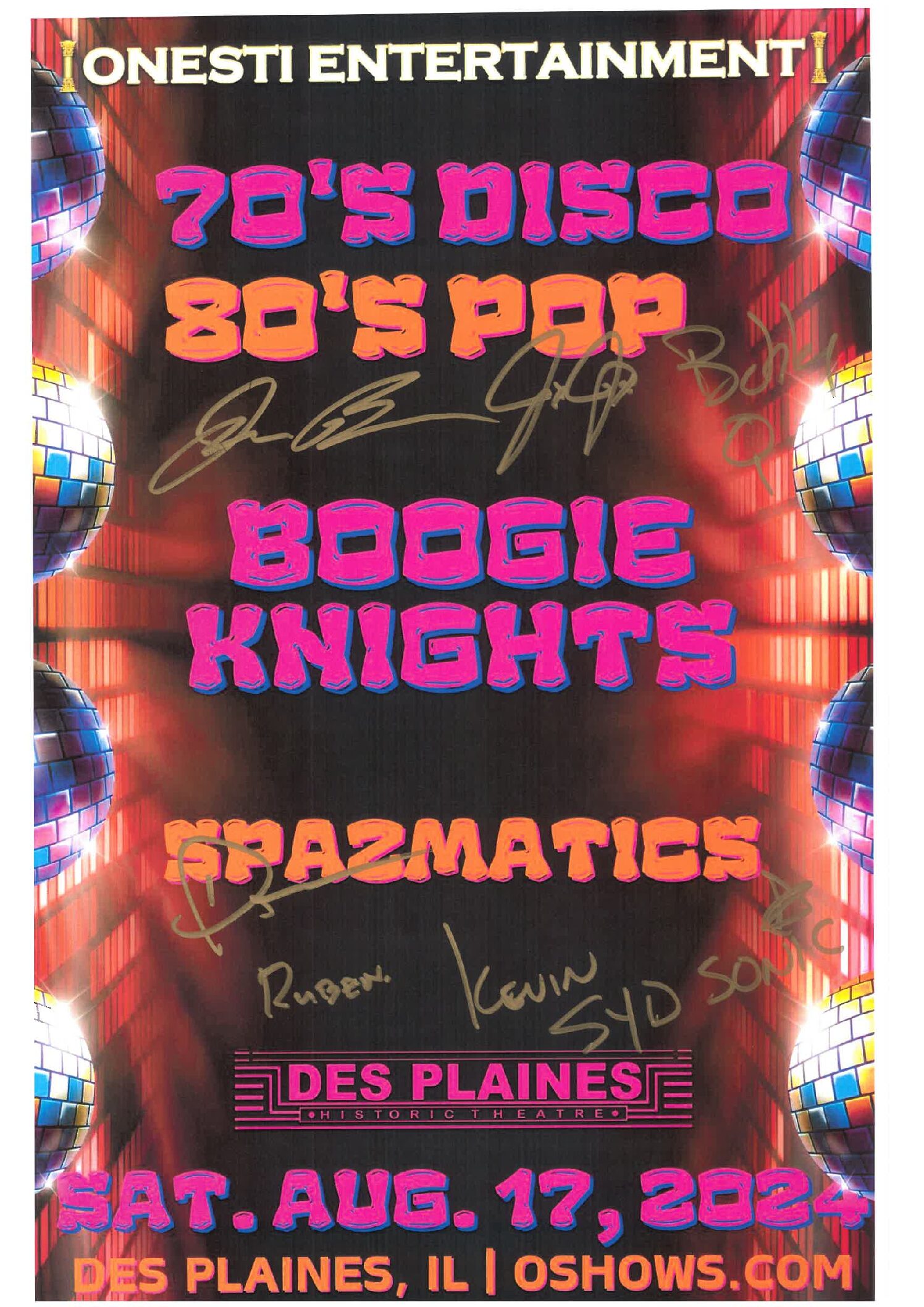Boogie Nights/Spazmatics Poster-08/17/24-DPT