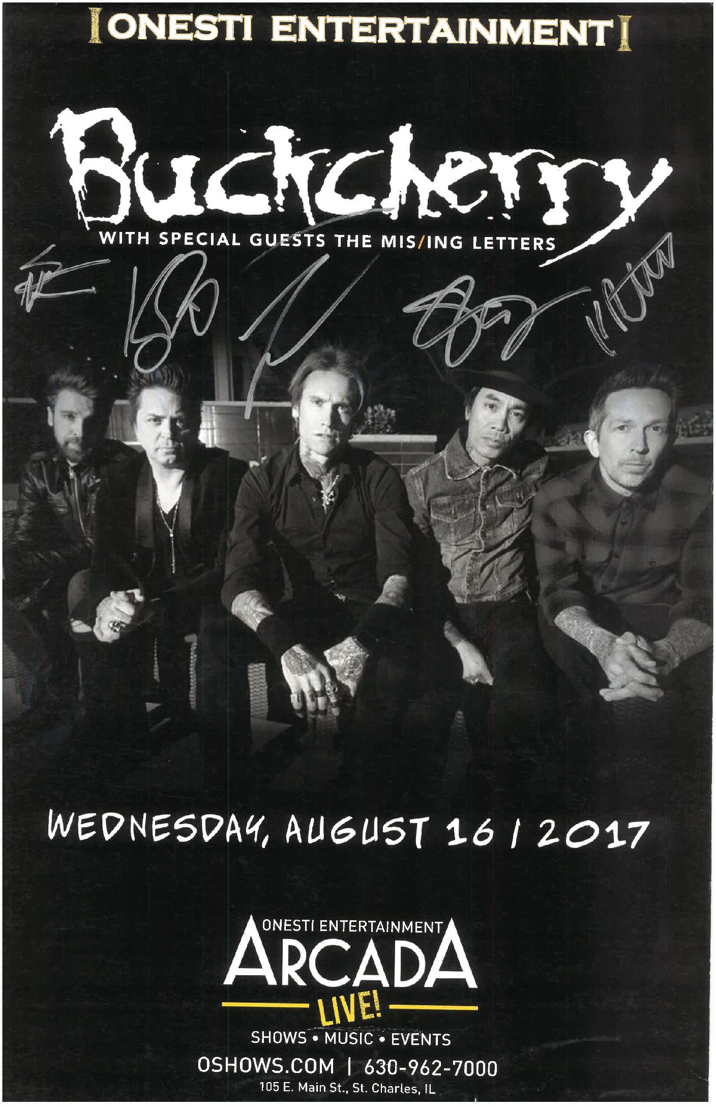 Buckcherry Poster- 8/16/2017 - ARC