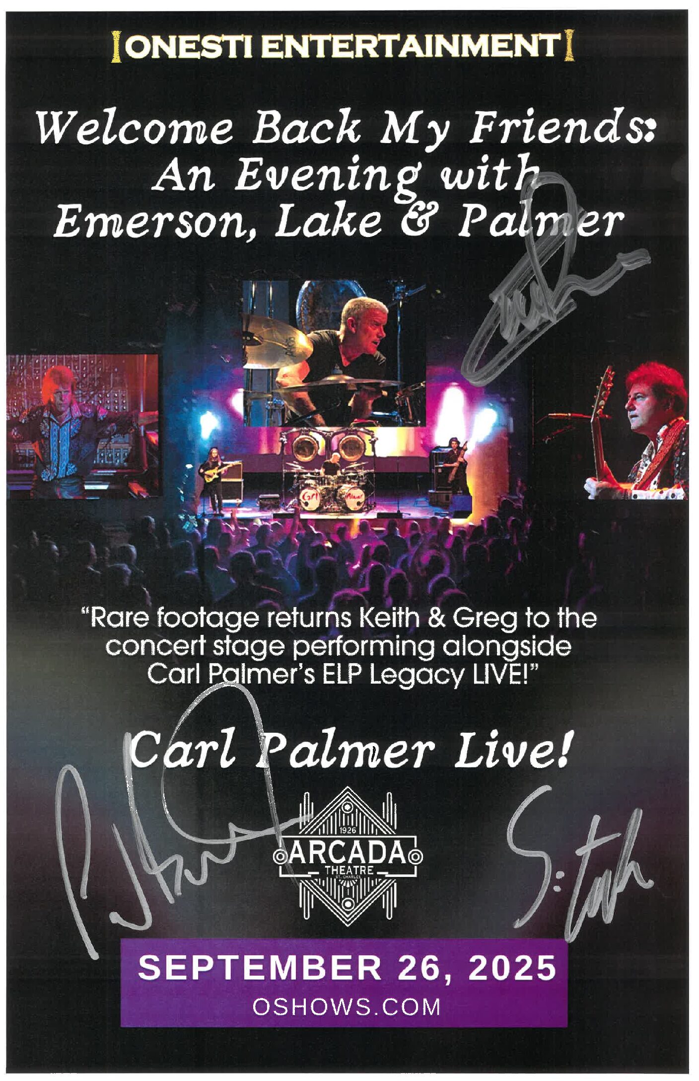 Carl Palmer (Emerson, Lake & Palmer) Poster 9/26/25-ARC