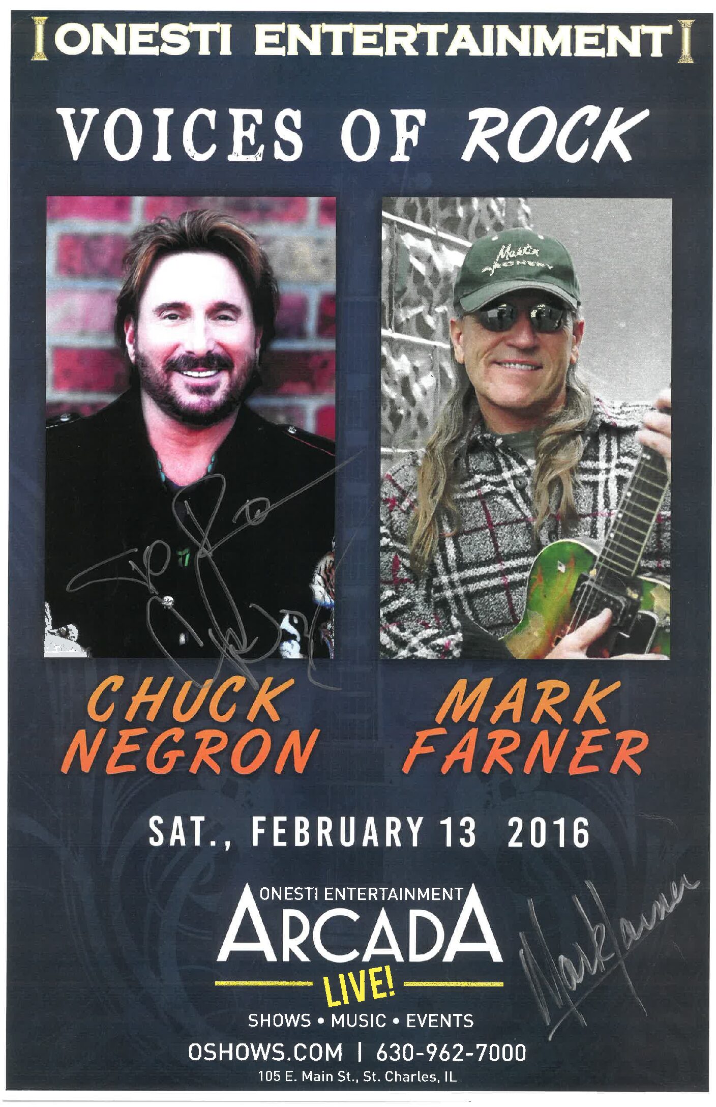 Chuck Negron/Mark Farner Poster 02/13/16-ARC