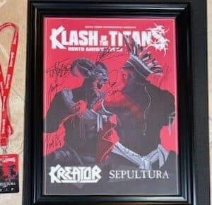 Klash Of The Titans Autographed 2023 North American Tour Poster (Sepultura & & Kreator Autographs)