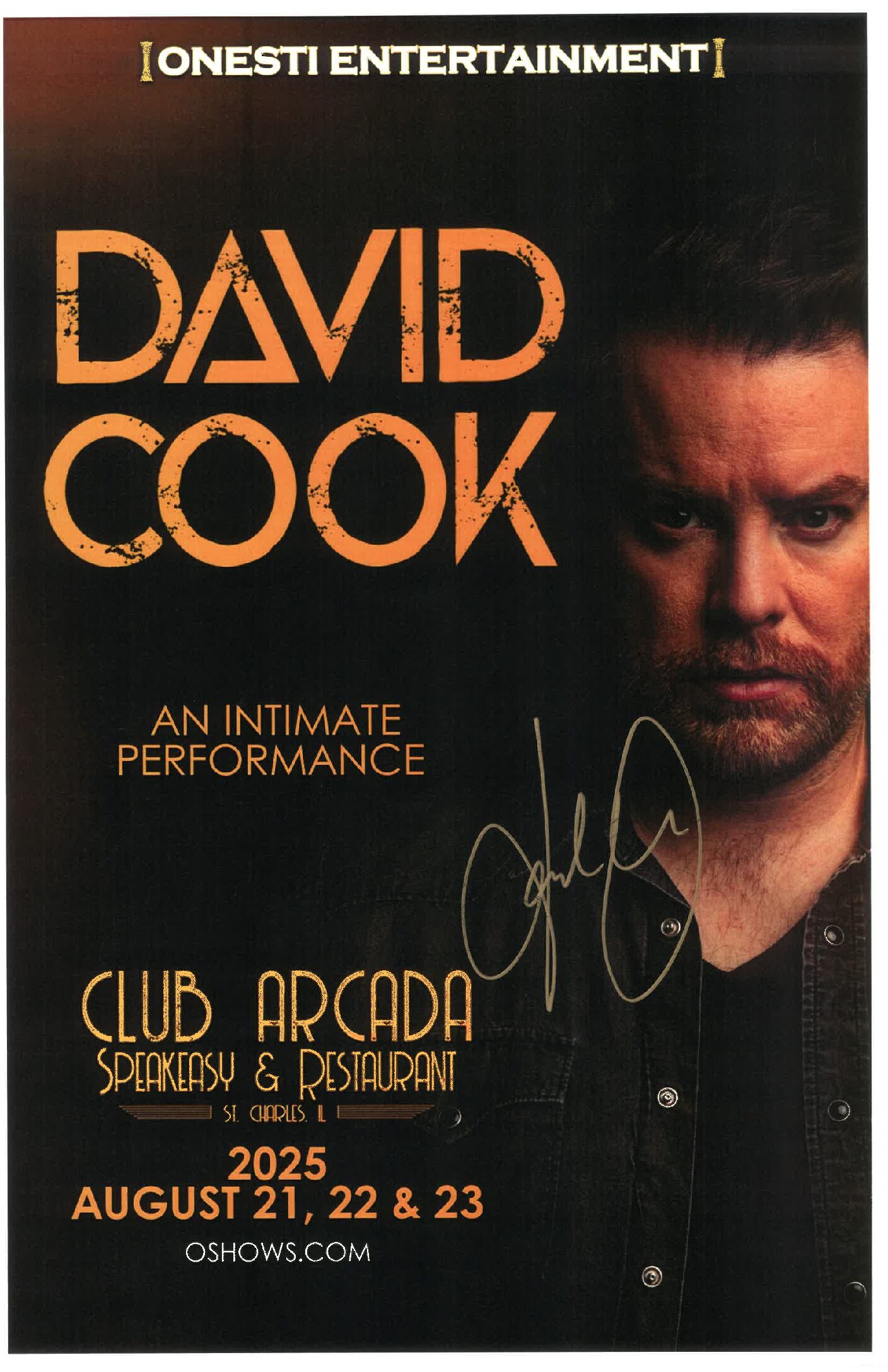David Cook Poster 8/21-8/23-ARC