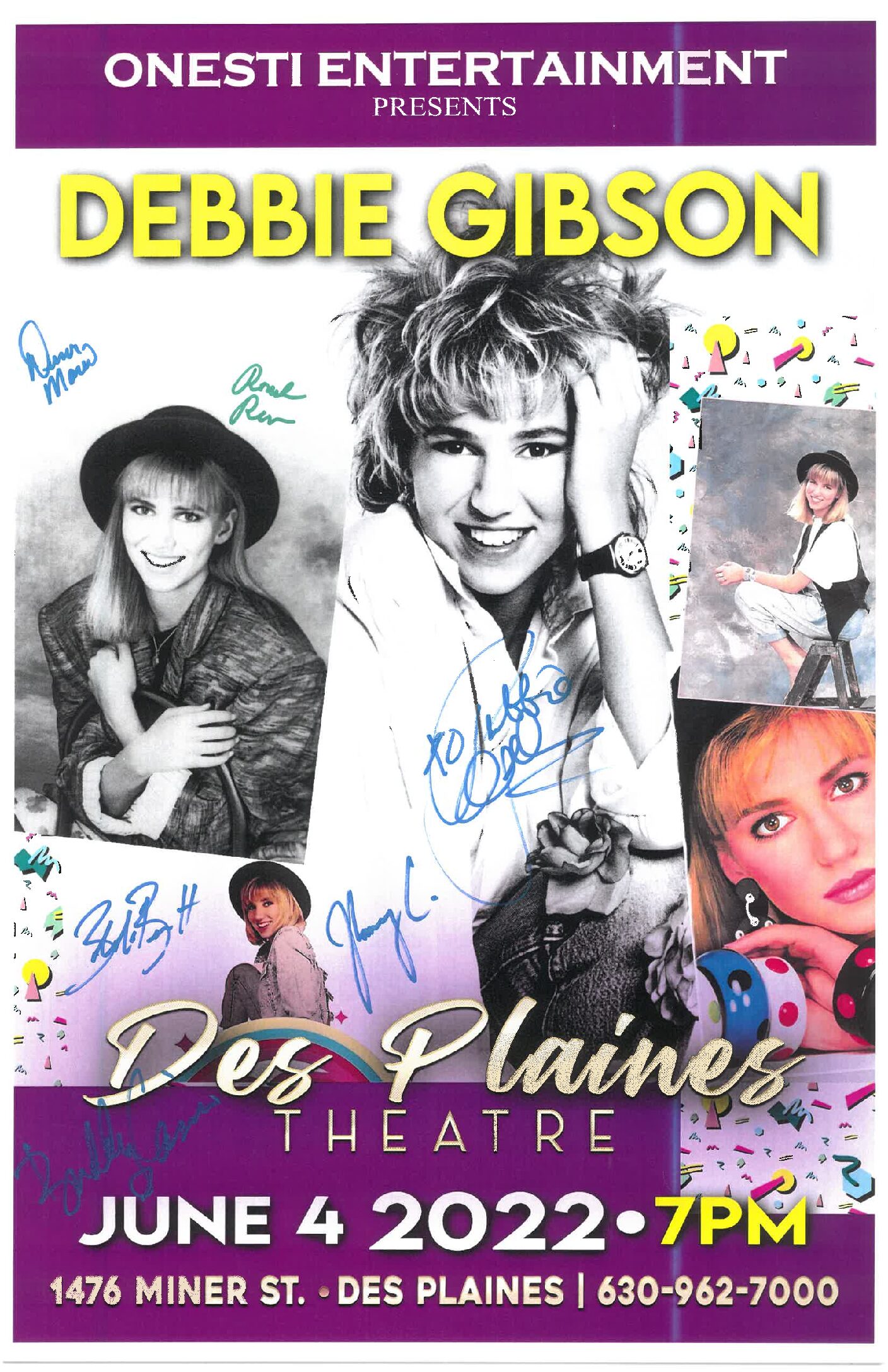 Debbie Gibson Poster 6/4/22 (Signed)- DPT