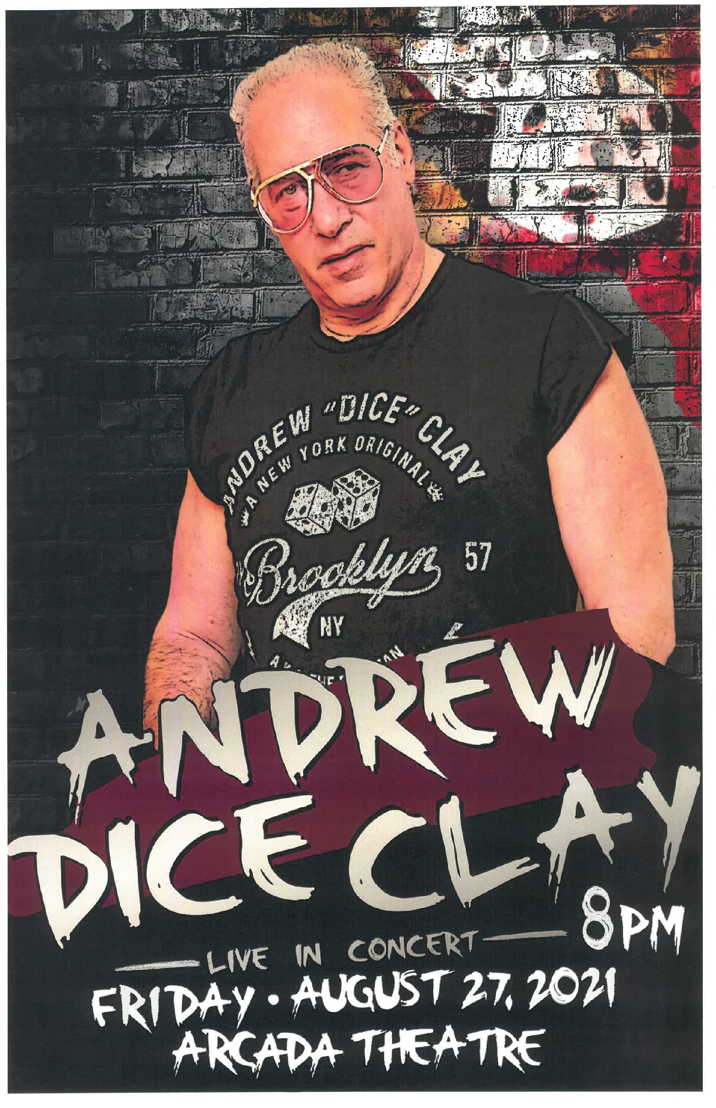 Andrew Dice Clay Poster 8/27/2021-(Unsigned Only)-ARC
