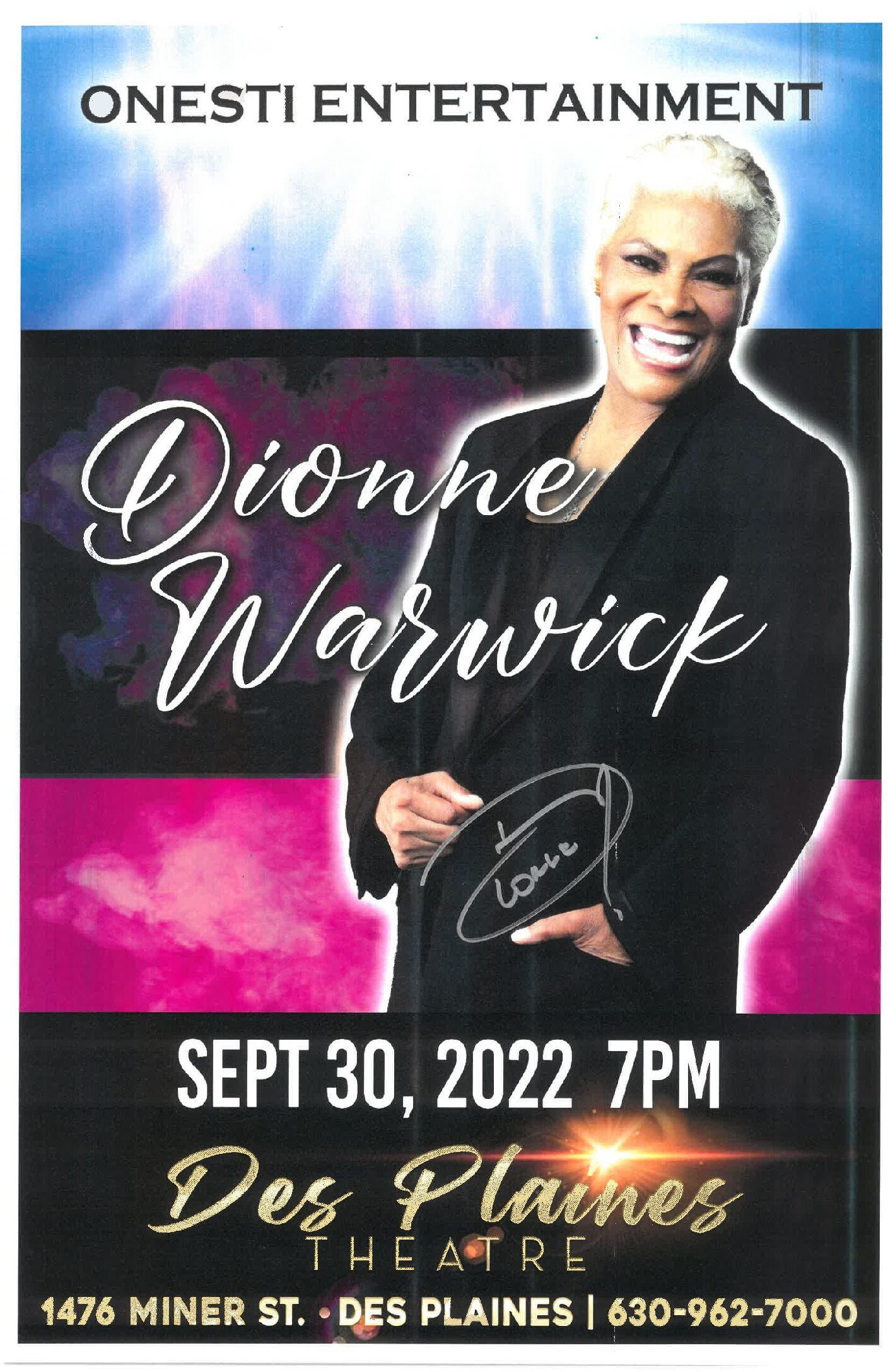Dionne Warwick Poster- 9/30/22