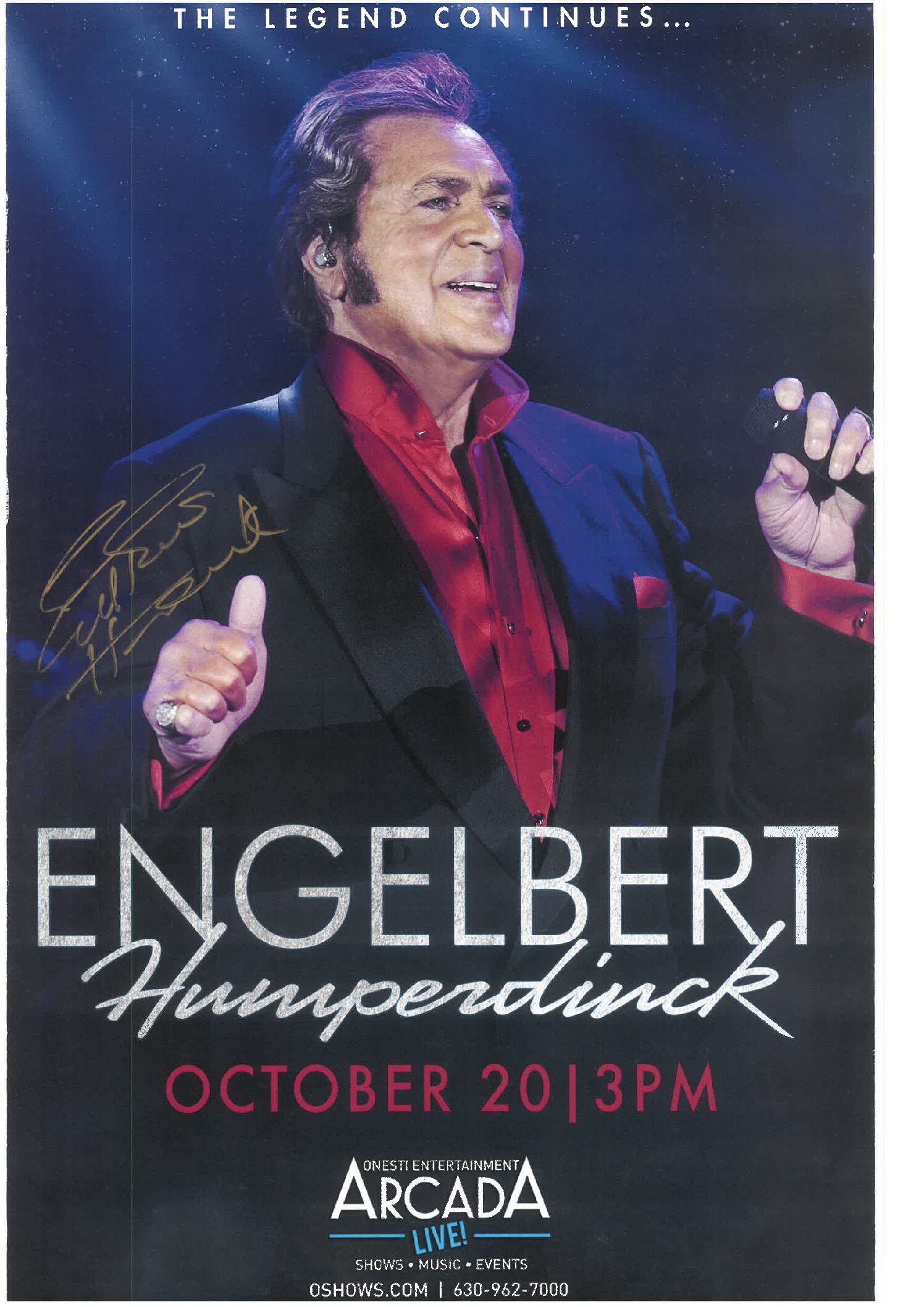 Engelbert Humperdinck Poster- 10/20/2019