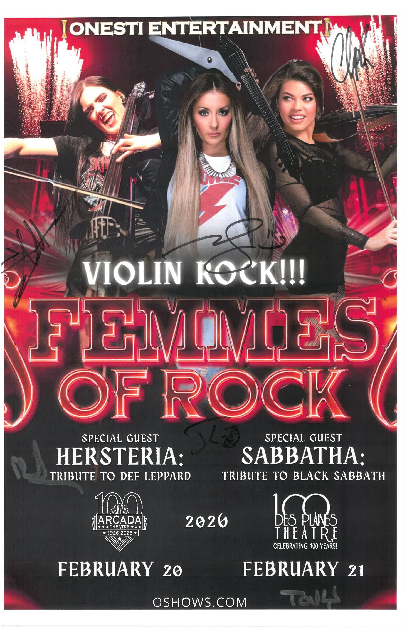 Femmes of Rock Poster 02/20/26-ARC, 02/21/26-DPT