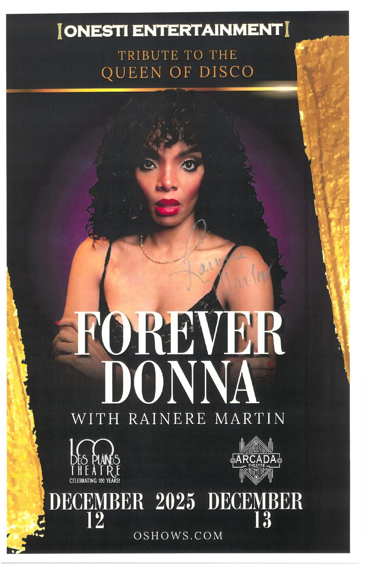 Forever Donna (Donna Summer Tribute) Poster 12/12/25-DPT, 12/13/25-ARC