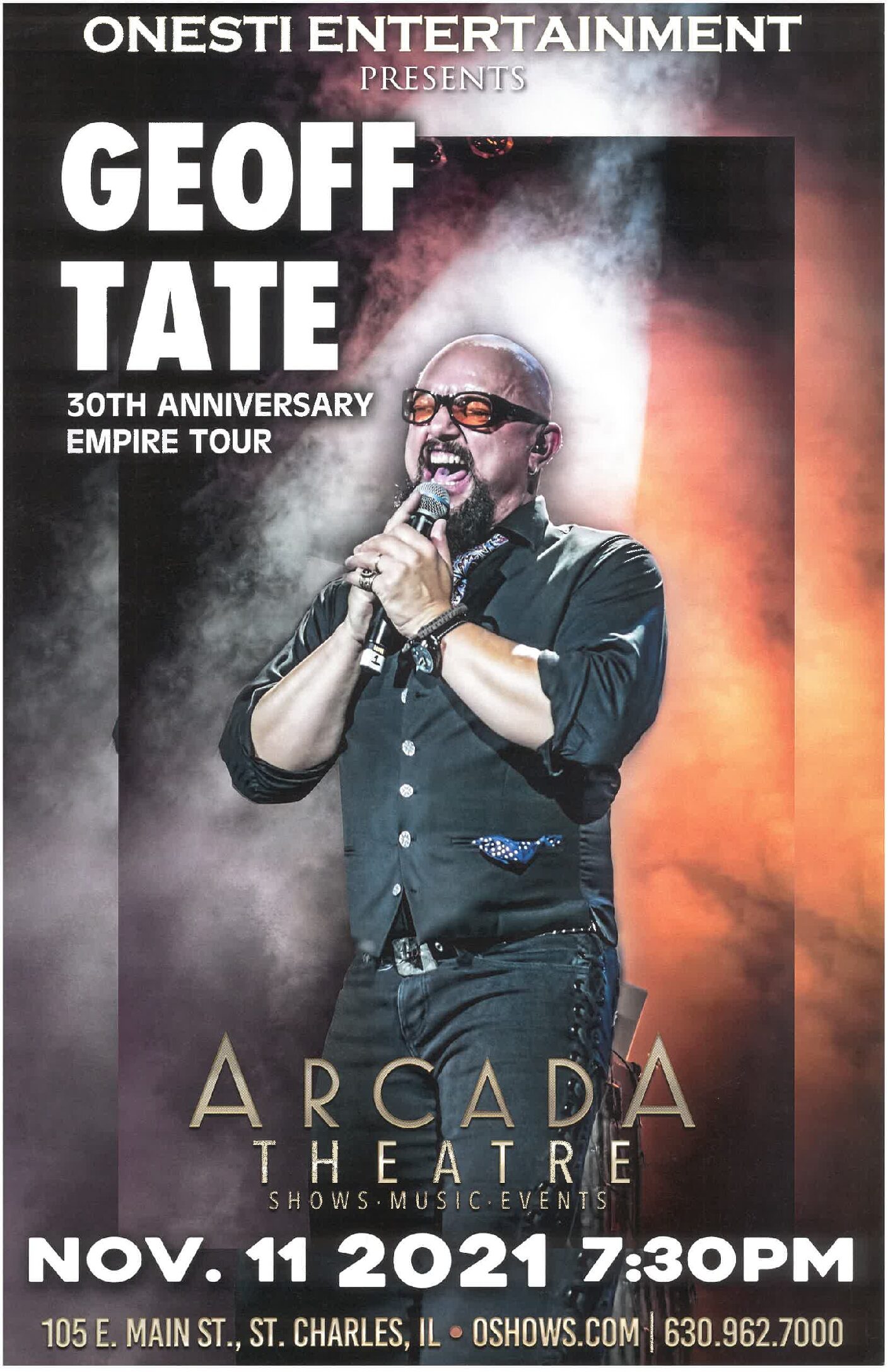 Geoff Tate Poster 11/11/21-ARC (Unsigned)