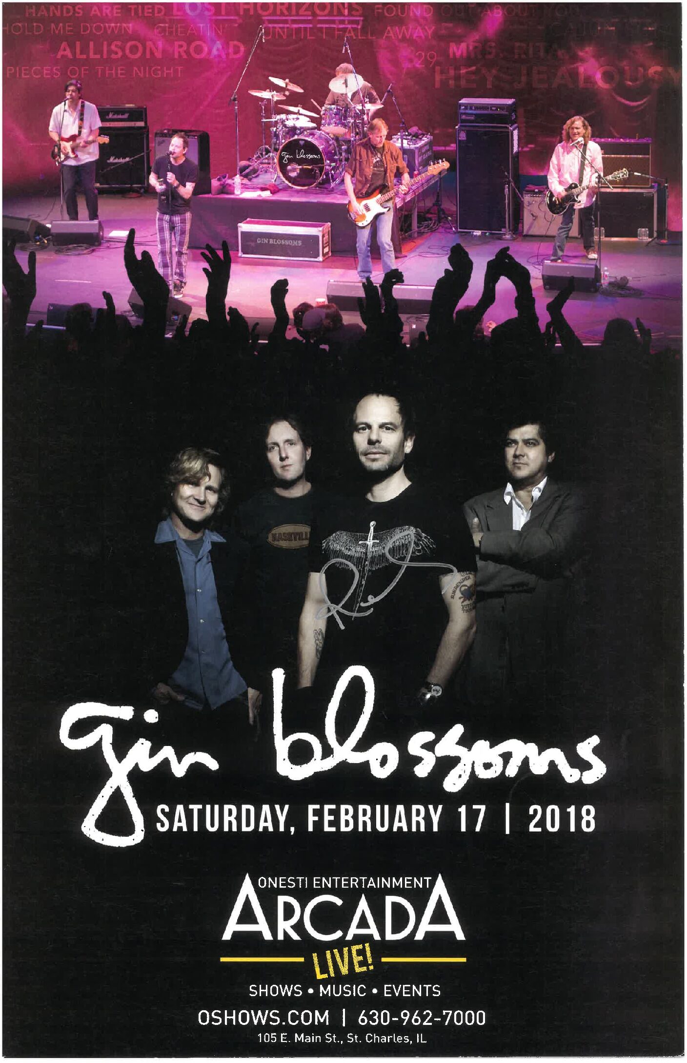 Gin Blossoms Poster 2/17/18- ARC (signed)