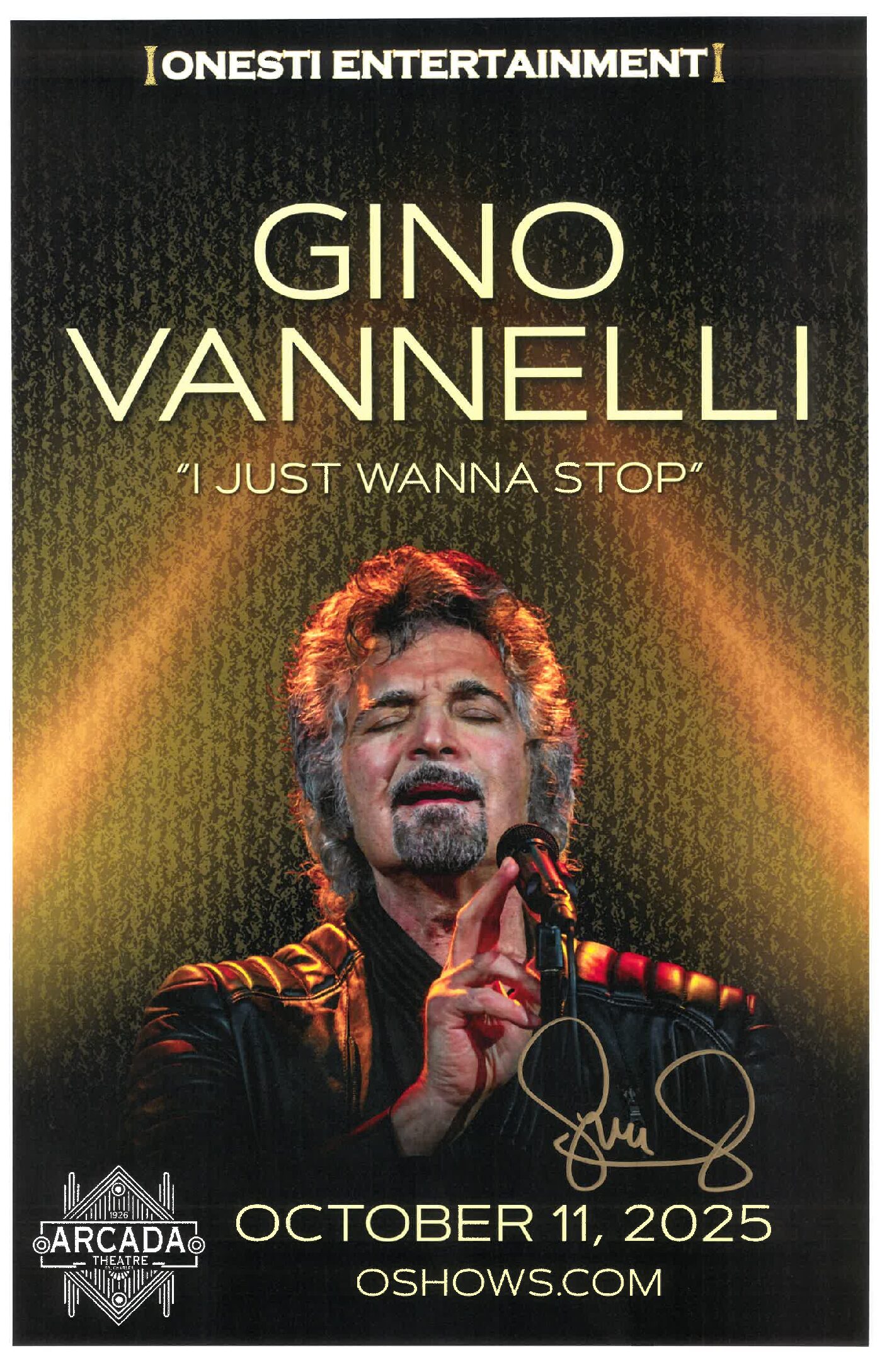 Gino Vannelli Poster 10/11/25-ARC