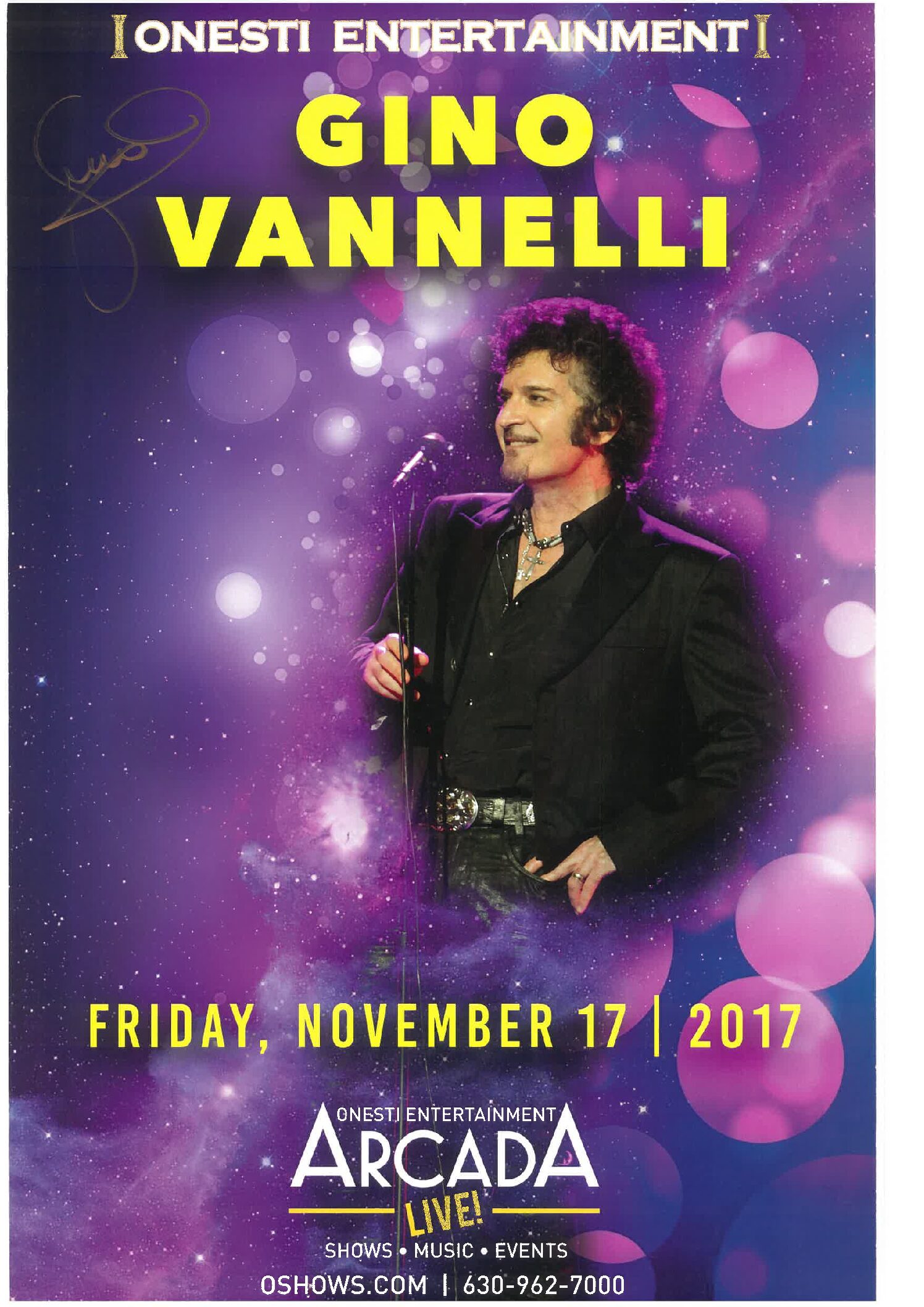 Gino Vannelli Poster 11/17/17-ARC