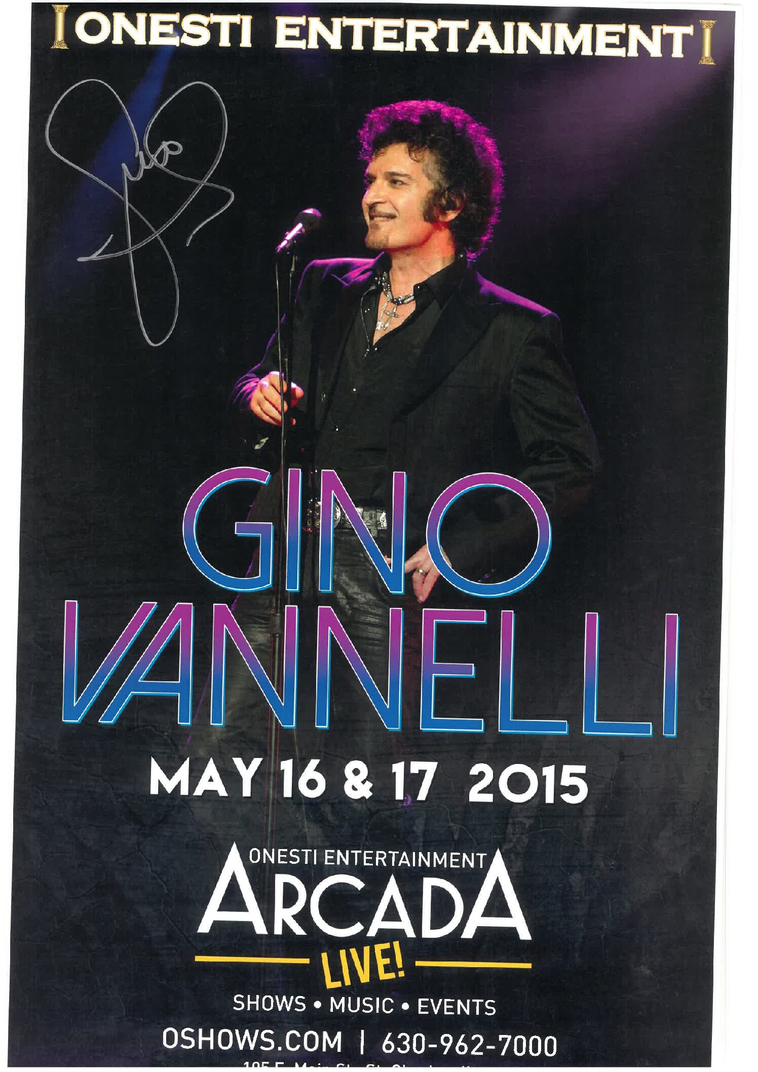 Gino Vannelli Poster 5/16-17/2015-ARC