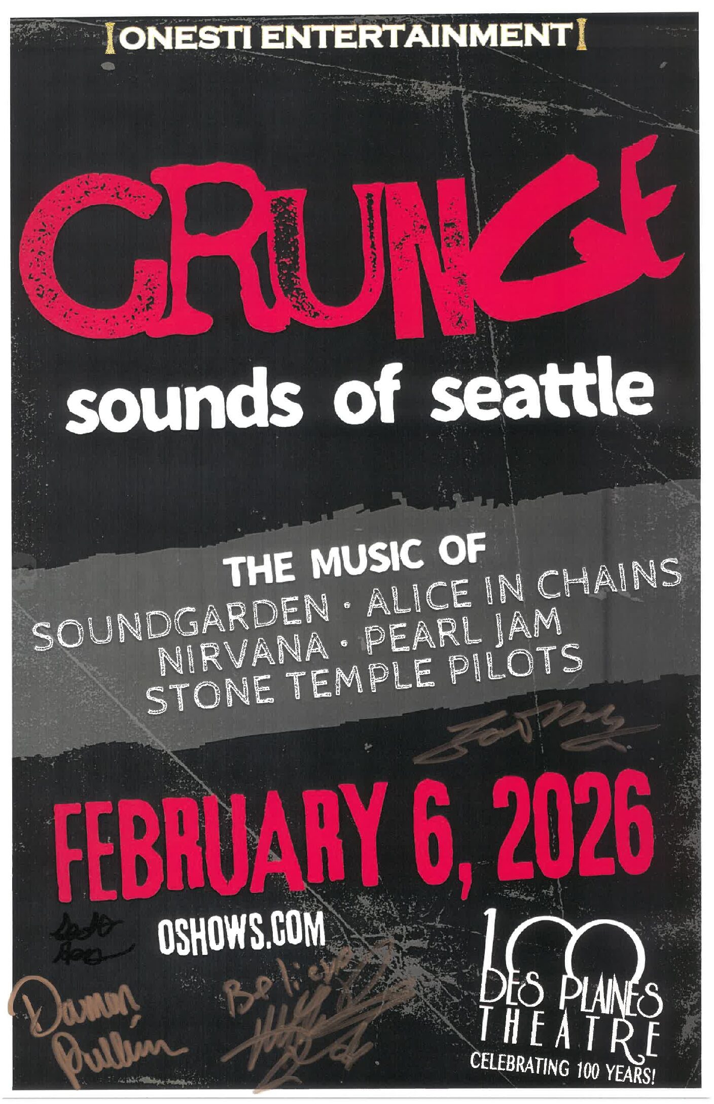 Grunge (Sounds Of Seattle) Poster 02/06/26-DPT