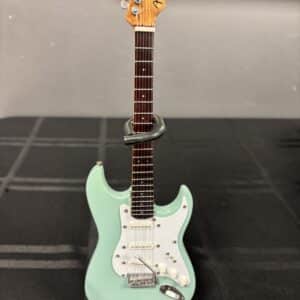 Jeff Beck -Collectible Surf Green Fender Strat Mini Guitar by Axe Heaven