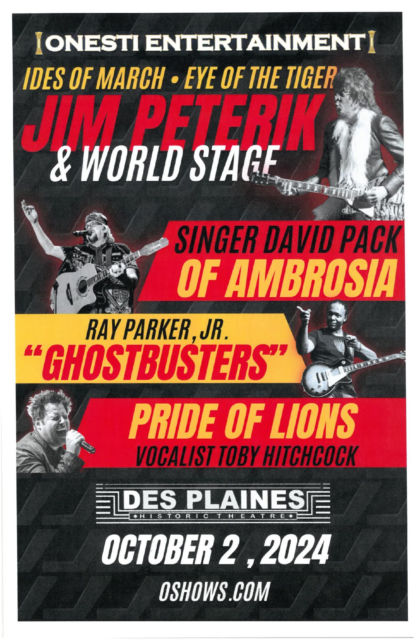 Jim Peterik & World Stage Poster-10/2/24-Unsigned Only-DPT