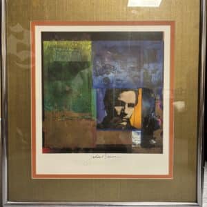 Jackson Browne -World In Motion Autographed/Framed/Stamped Album Art