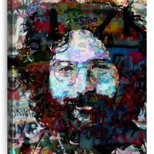 Jerry Garcia Heavy Graffiti Canvas Wall Art