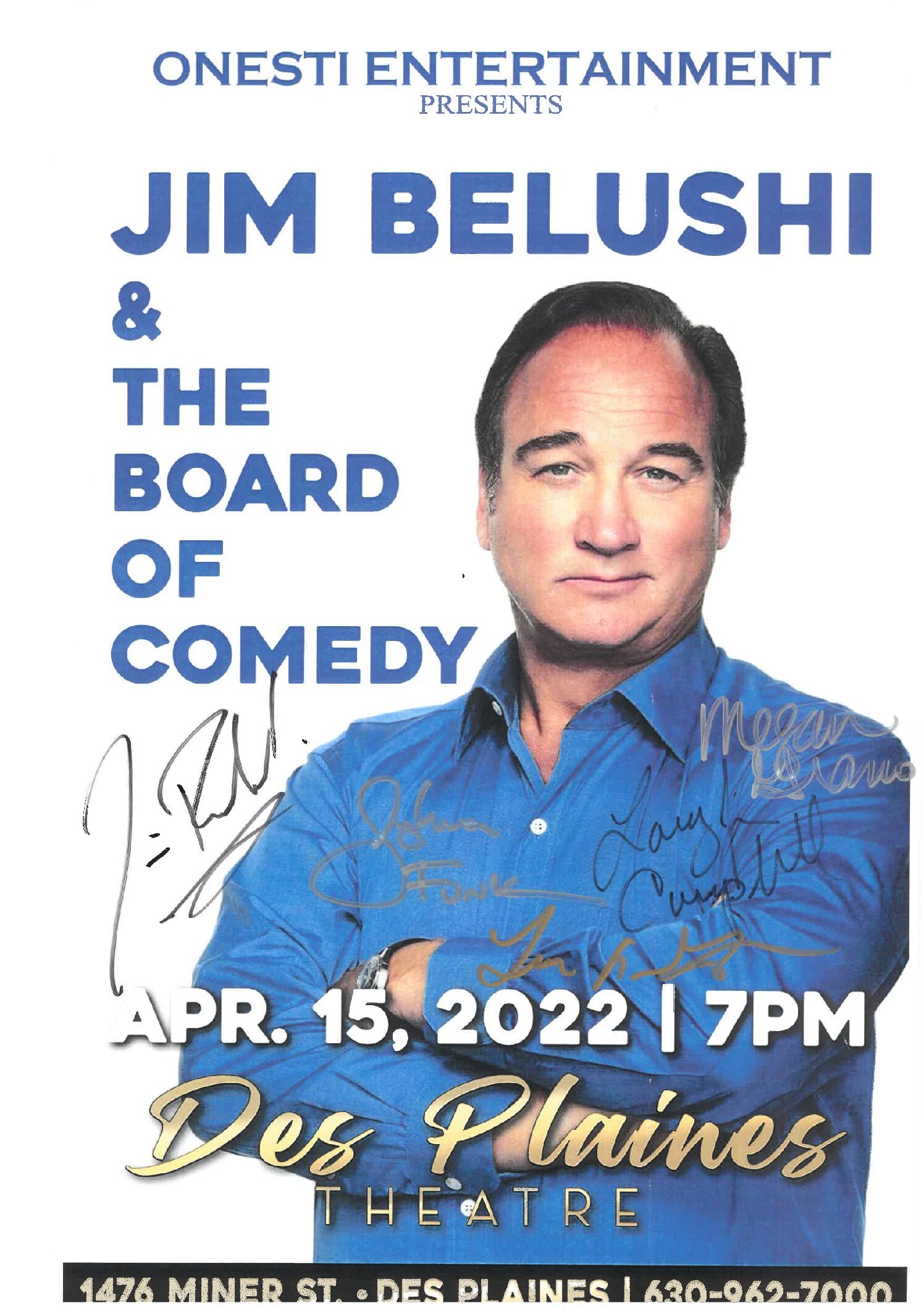 Jim Belushi Poster  4/15/22- DPT (signed)