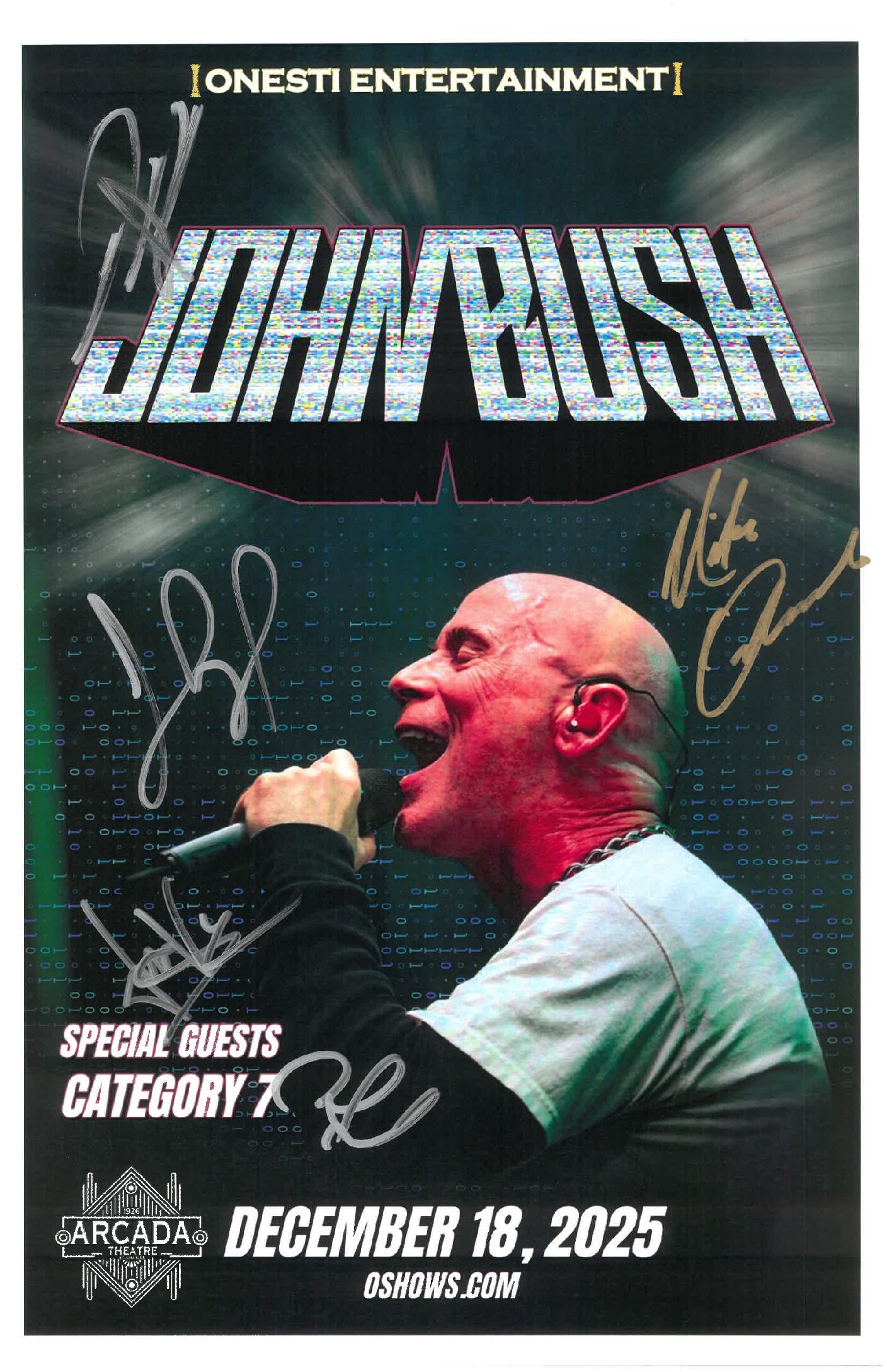 John Bush (Anthrax / Armored Saint) Poster 12/18/15-ARC