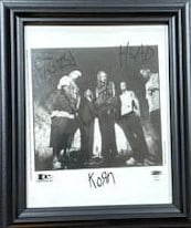 Korn Autographed Framed Glossy 8x10 Band Photo