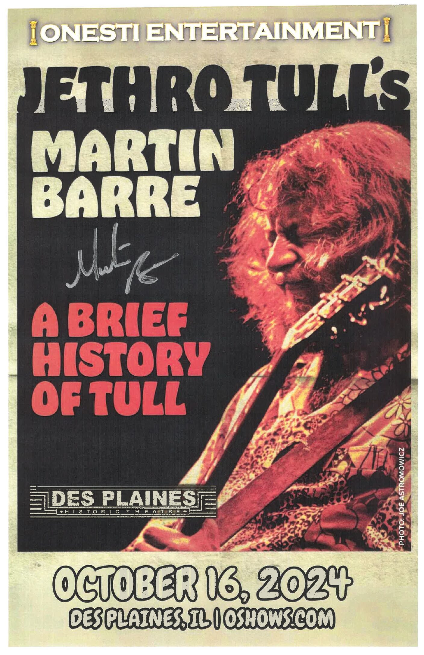 Jethro Tull's Martin Barre Poster-10/16/24-DPT