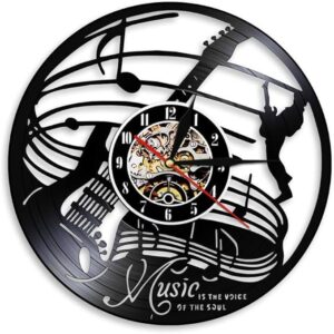 Music is The Voice of The Soul Vinyl Record Wall Clock