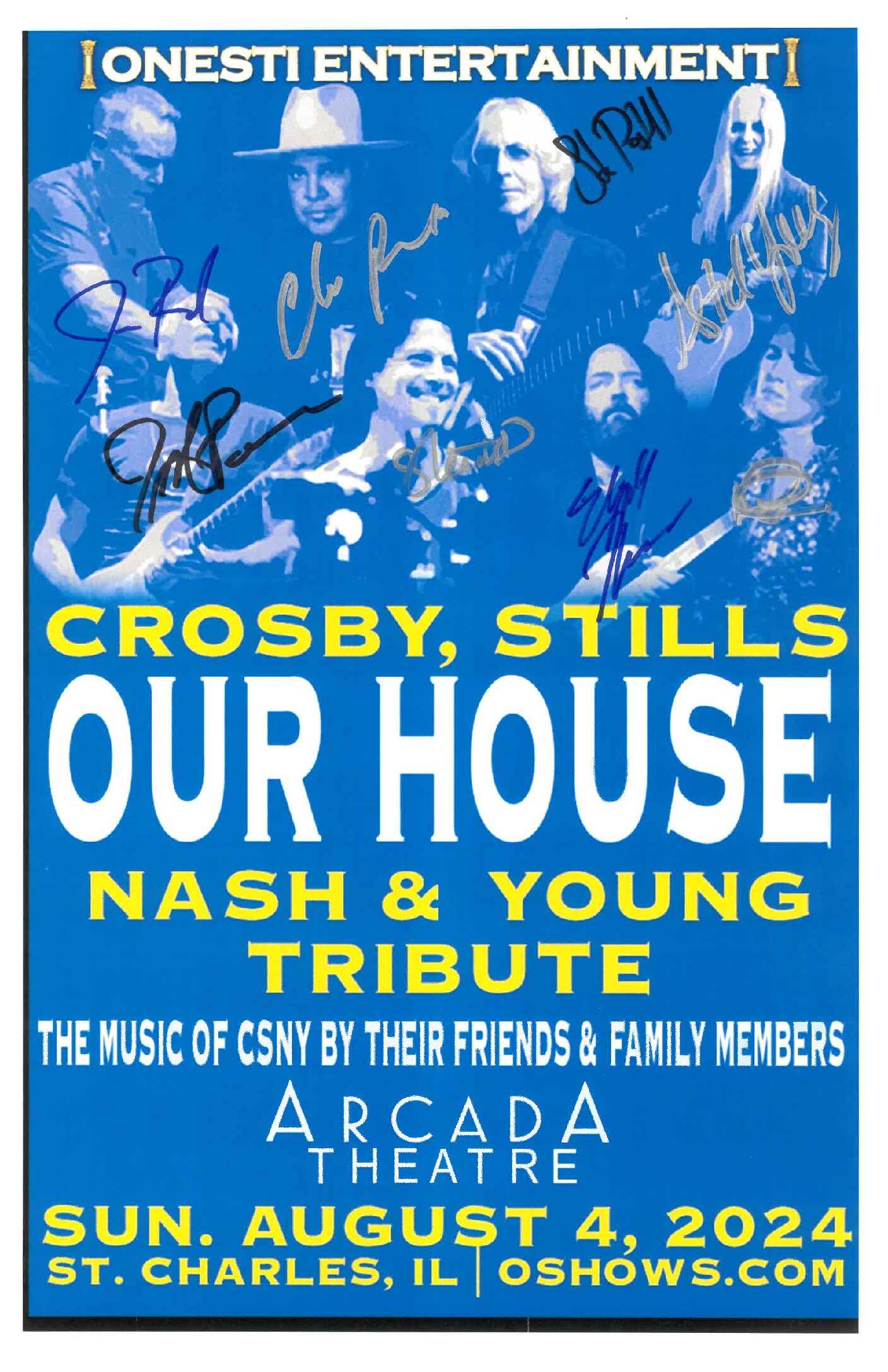 Crosby Stills Nash Young Our House Tribute Poster-8/4/24-ARC