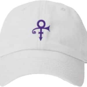Prince- Purple Symbol Baseball Cap -White