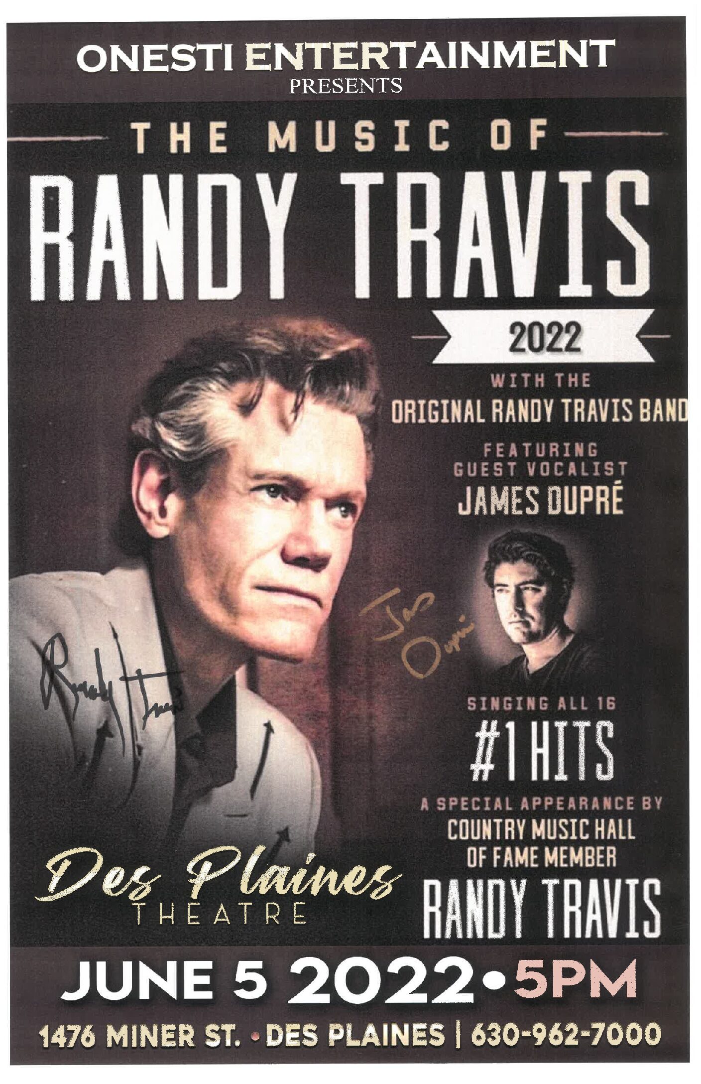 Randy Travis Tribute Poster 6/5/22 -DPT