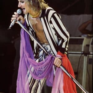 Rod Stewart / Faces 13″ x 19″ Framed Photograph-Chicago Stadium 1975