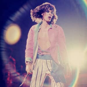 Mick Jagger 13" x 19" Framed Photograph-Chicago Stadium 1975-DP
