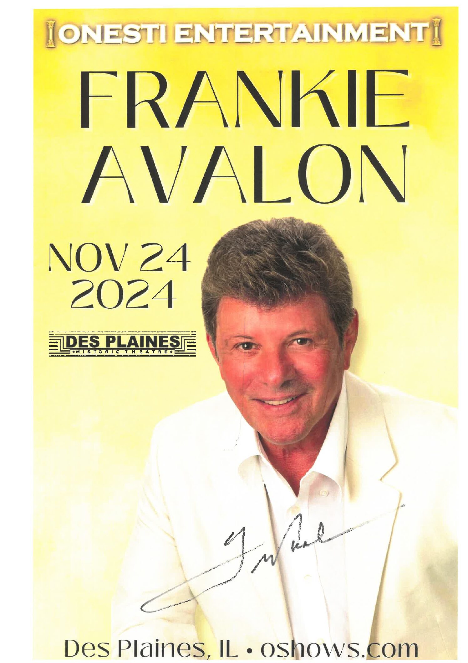 Frankie Avalon Poster-11/24/24-DPT