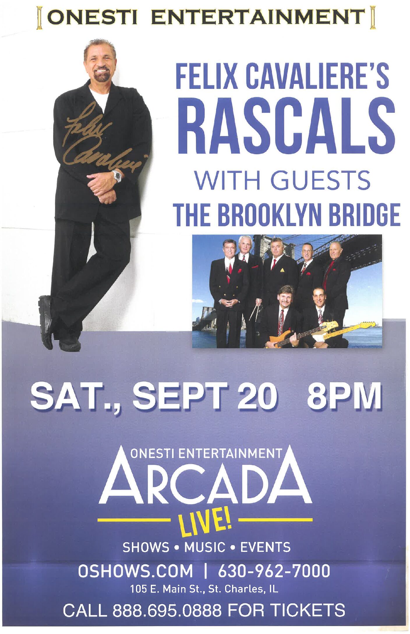 Felix Cavaliere's Rascals - 9/20 (signed)-ARC
