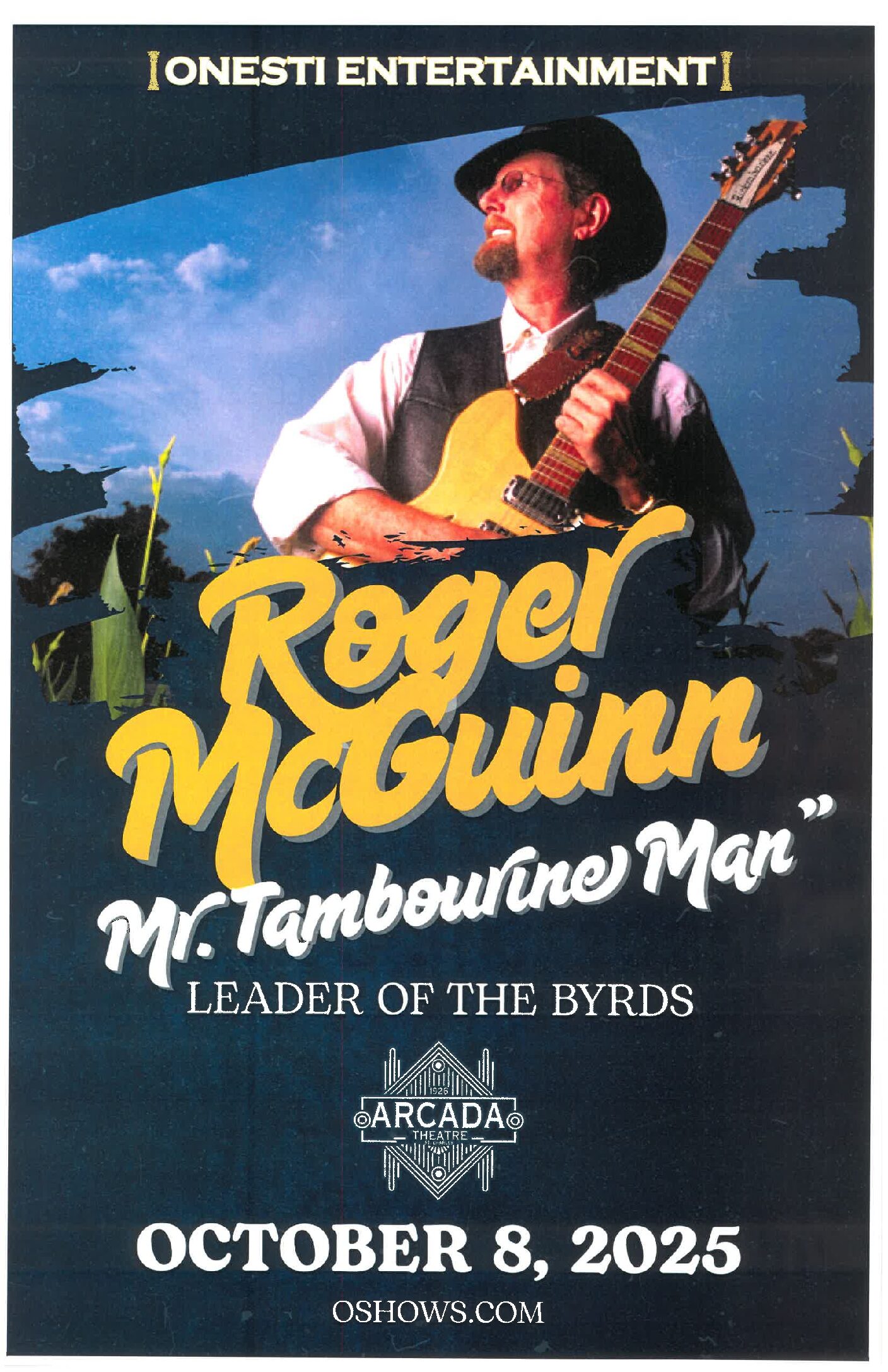 Roger McGuinn Poster 10/8/25-ARC (Unsigned Only)
