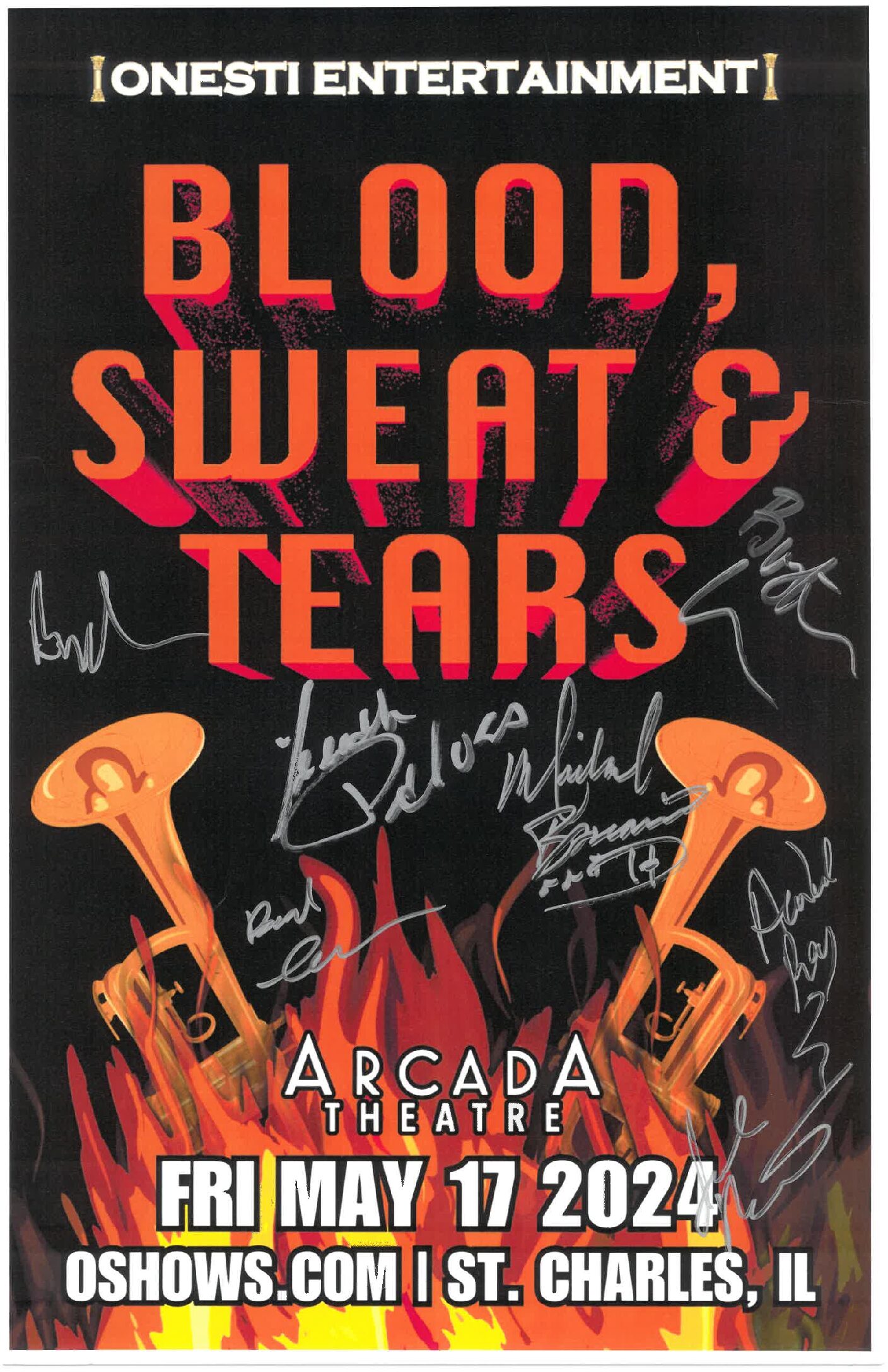 Blood, Sweat & Tears Poster 5/17/24-ARC