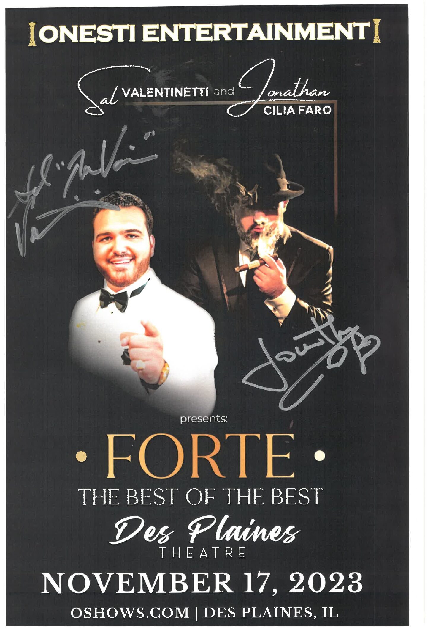 Sal Valentinetti Jonathan Cilafaro Poster 11/17/23 -DPT