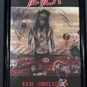 Slayer 2006 Autographed & Framed Poster