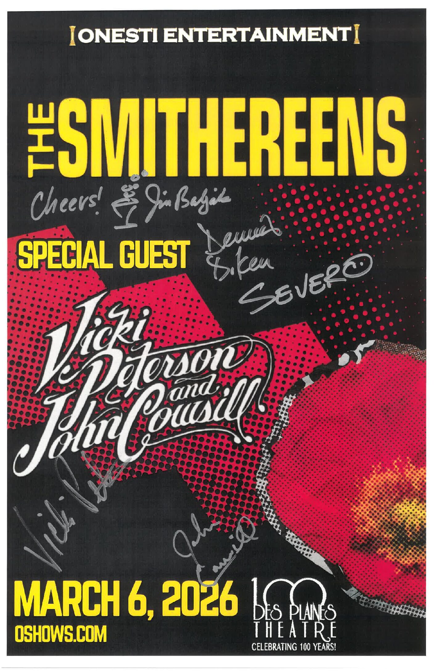 The Smithereens with Vicki Peterson and John Cowsill Poster 03/06/26-DPT